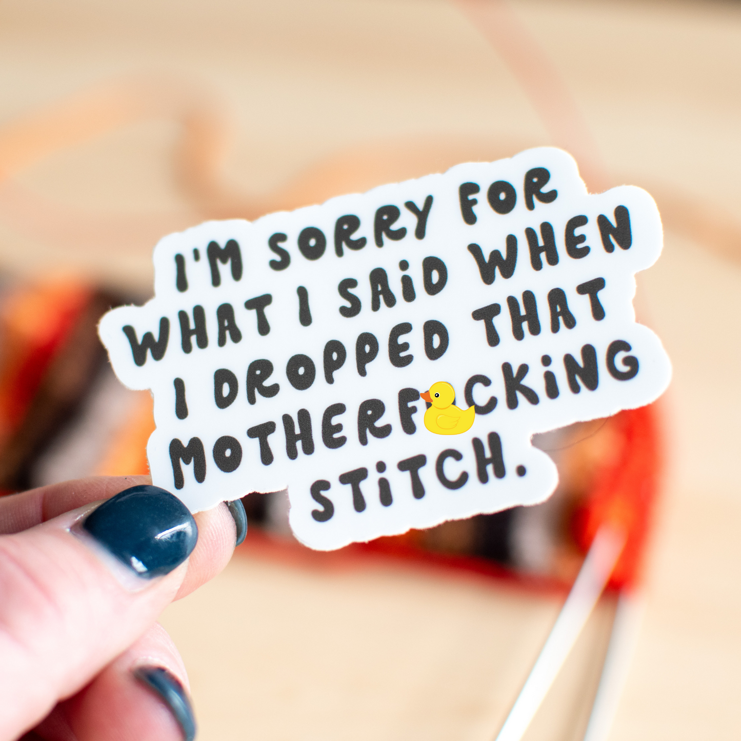 I'm sorry for what I said when I dropped that MFing stitch — Sticker