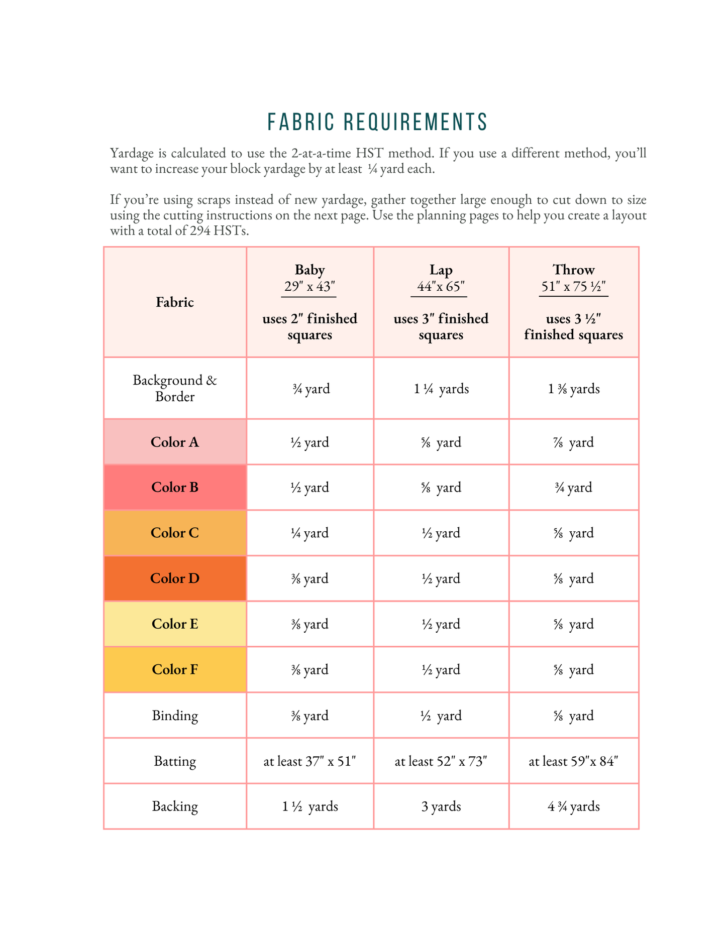 Creamsicle Quilt Pattern PDF
