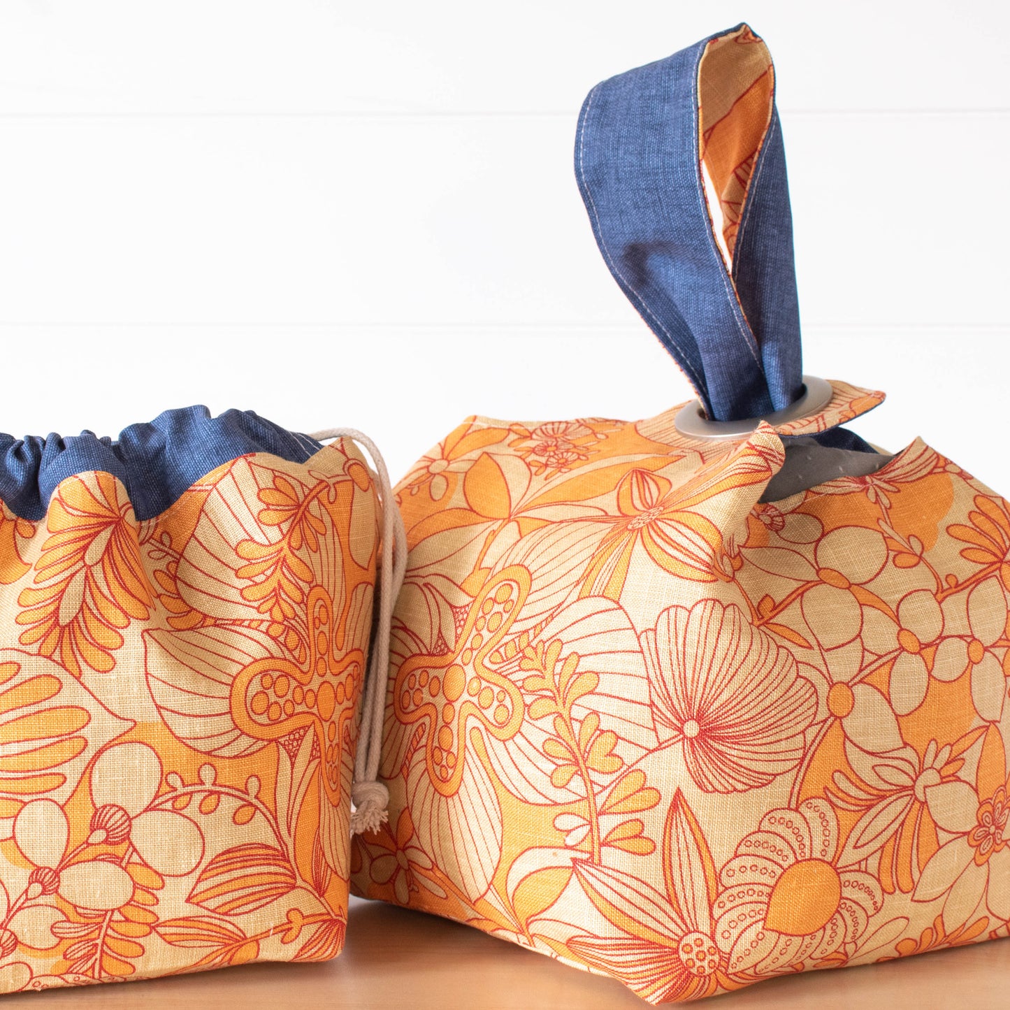 Flower Power — Drawstring Project Bags