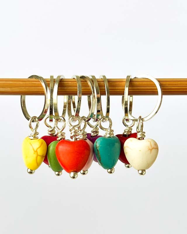 Stone Heart Binkwaffle Stitch Markers