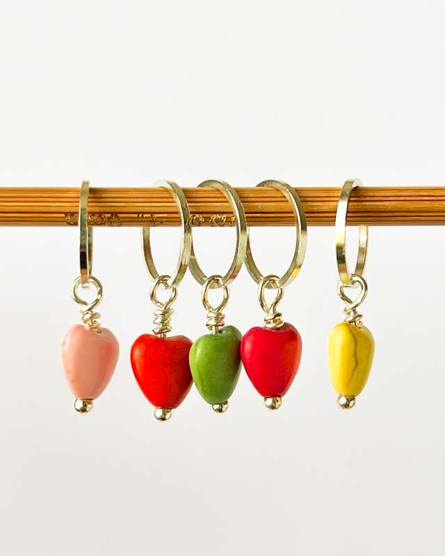 Stone Heart Binkwaffle Stitch Markers