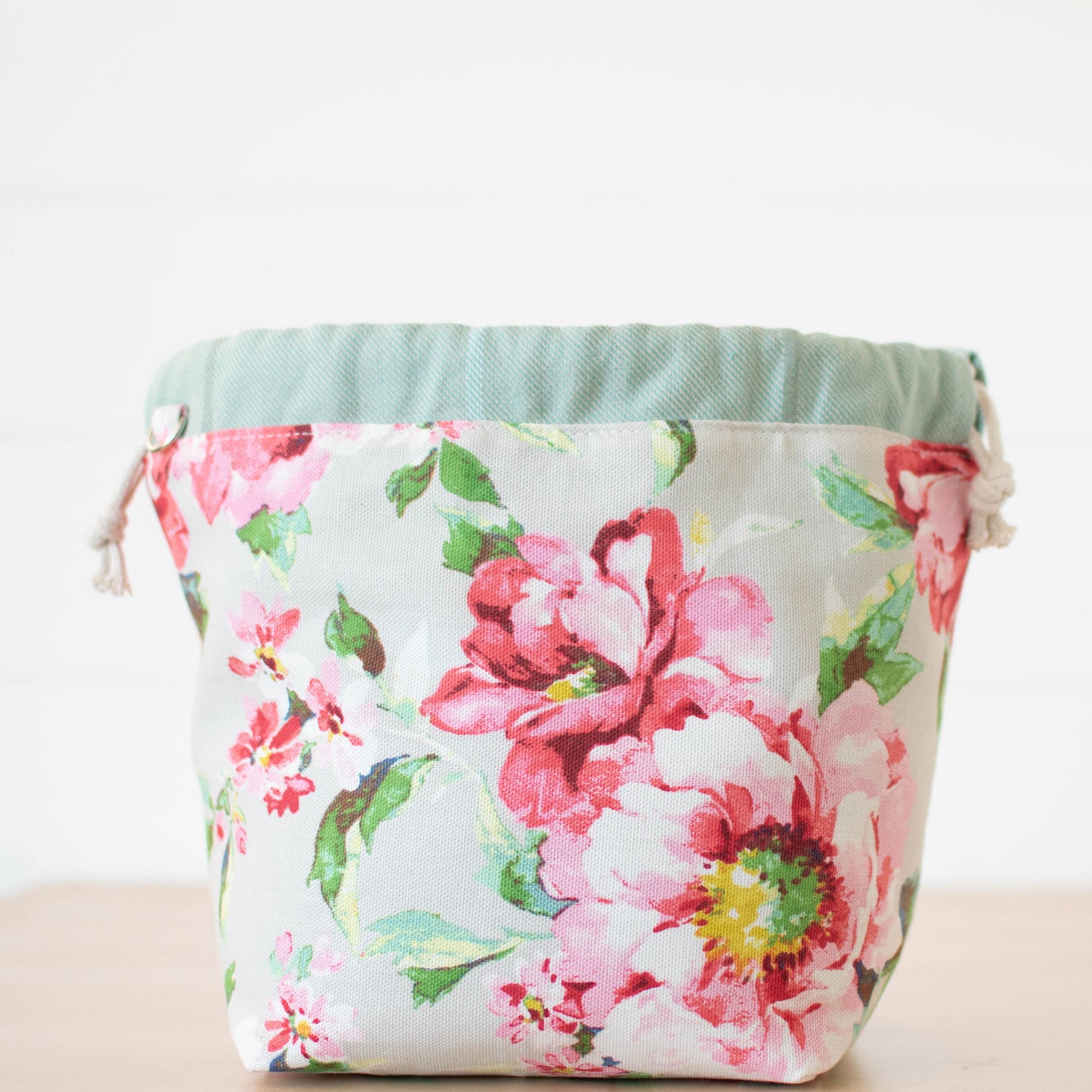 Cottage Rose  — Drawstring Project Bags