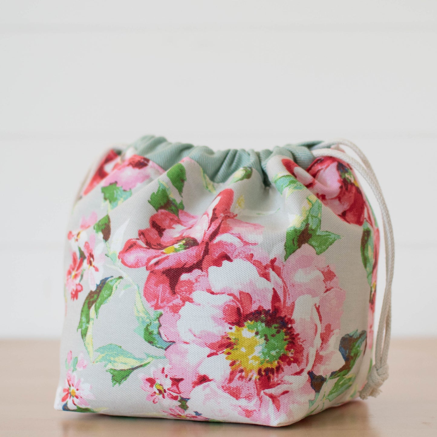 Cottage Rose  — Drawstring Project Bags
