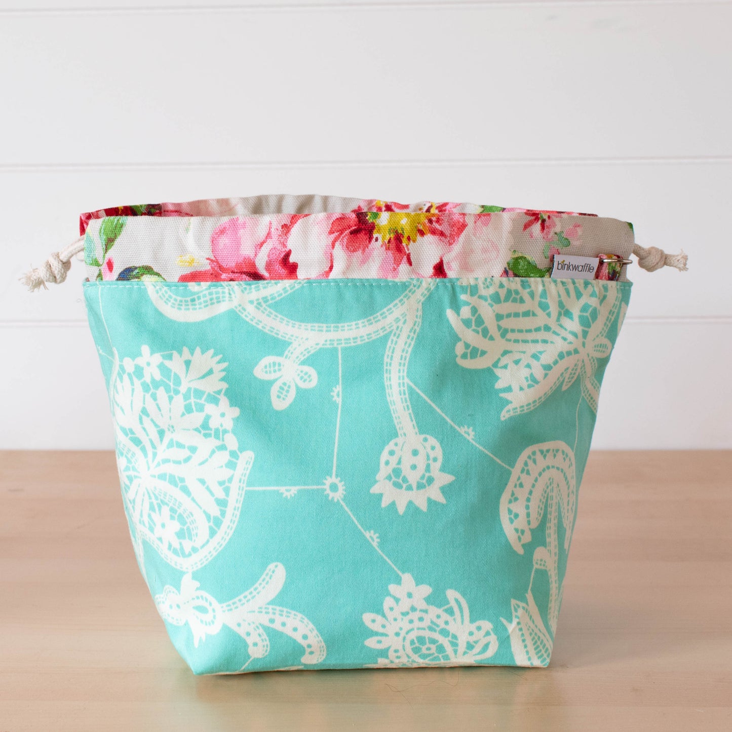 Cottage Rose  — Drawstring Project Bags