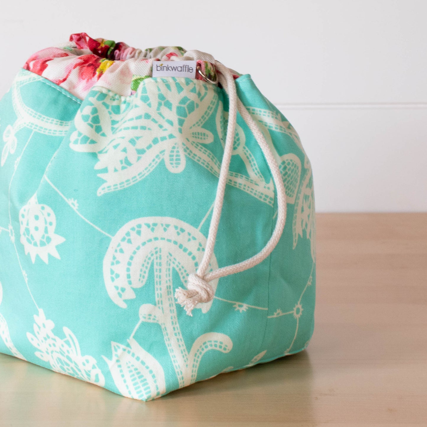 Cottage Rose  — Drawstring Project Bags