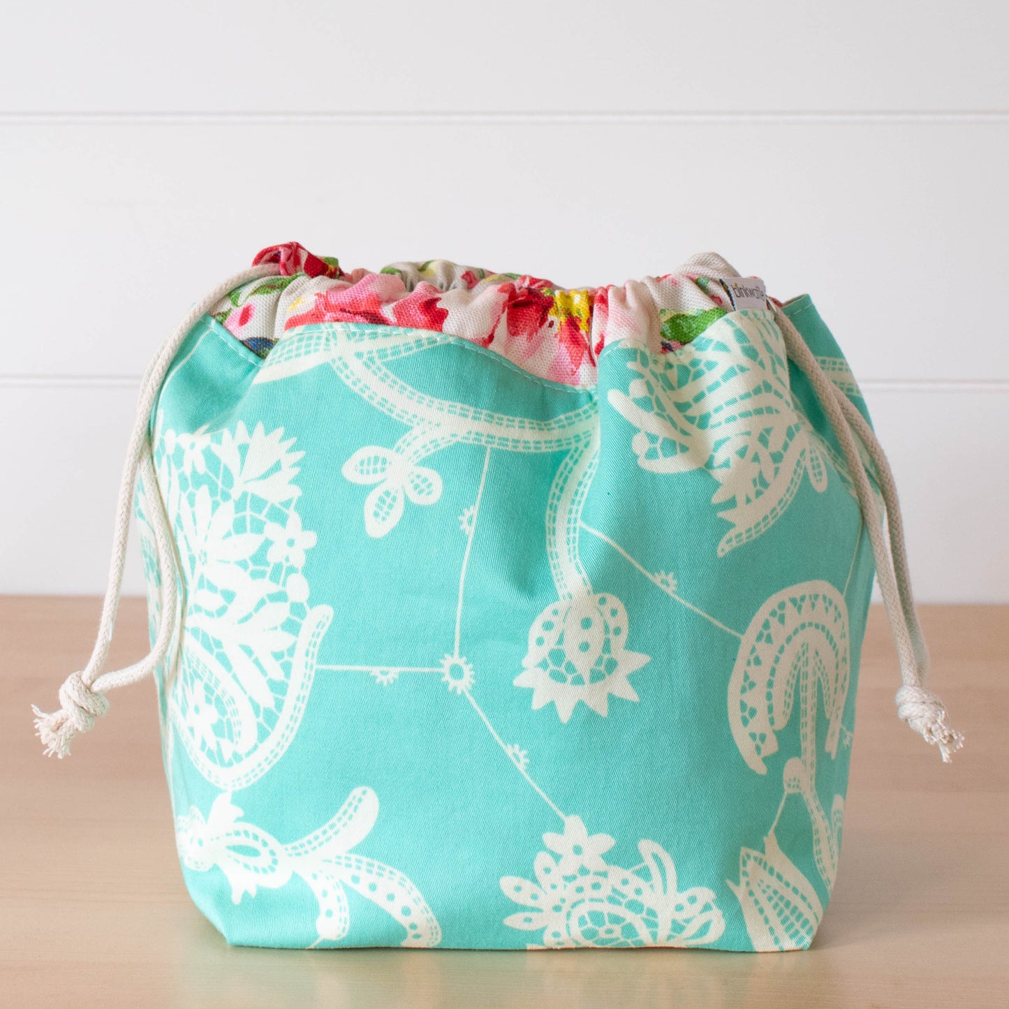 Cottage Rose  — Drawstring Project Bags