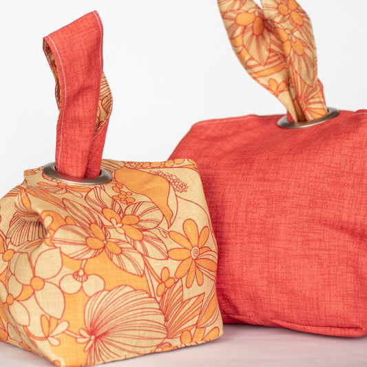 Coral Flower Power — Dumpling Bags