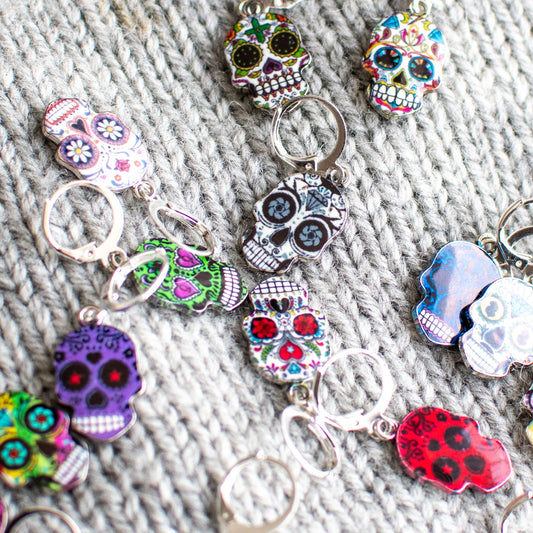 Binkwaffle Stitch Markers. — Sugar Skulls
