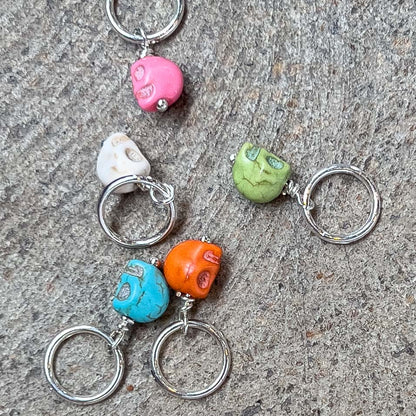 Multi Mini Skulls -- Binkwaffle Stitch Markers