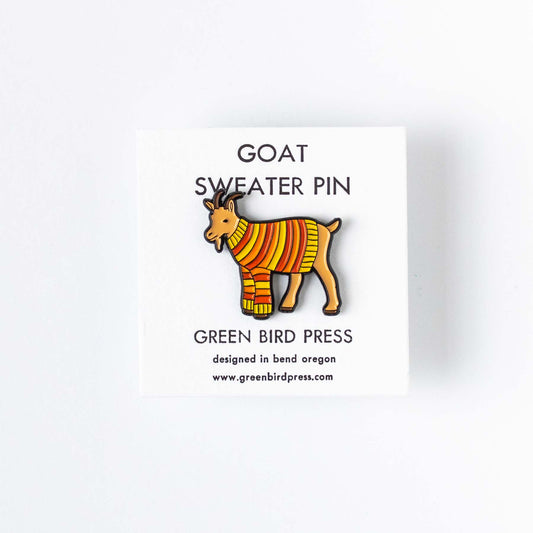 Goat Sweater Pin by Green Bird Press